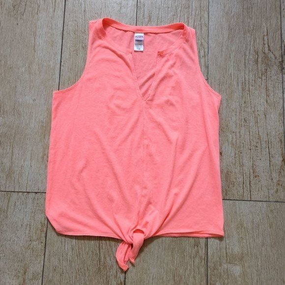 Victoria's Secret Sport Orange  Sleeveless front tie top, Size S - Picture 4 of 11